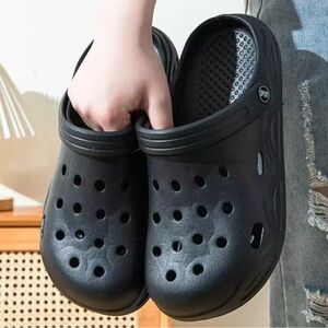 Black EVA Foam Clogs Slip-On Sandals Lightweight Comfort Slides Unisex